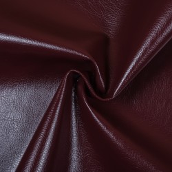 Ткань Дерматин (Кожзам) для мебели, цвет Бордовый (на отрез)  в 