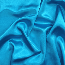 *Ткань Атлас-сатин, цвет Голубой (на отрез)  в Волгограде