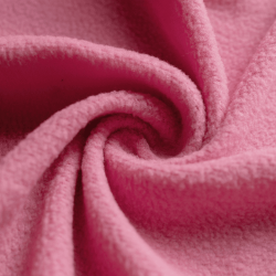 Флис Односторонний 130 гр/м2, цвет Розовый (на отрез)  в 