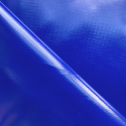 Ткань ПВХ 450 гр/м2, Синий (Ширина 160см), на отрез  в Волгограде