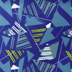 Ткань Оксфорд 210D PU, принт &quot;Лимонные треугольники&quot; (на отрез)  в Волгограде